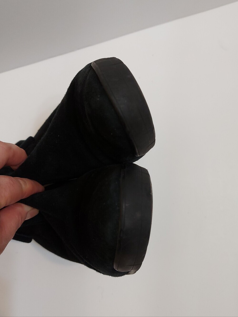 Italian black suede women's boots size 8 - Picture 3 of 8